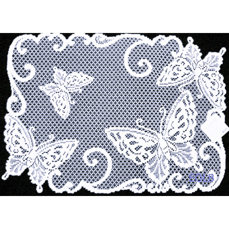  Butterflies 14x20 White Placemats Set Of (4) Heritage Lace