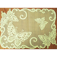 Butterflies 14x20 Ivory Placemats Set Of (4) Heritage Lace