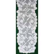 Table Runner Dutch Garden 14x72 White Oxford House