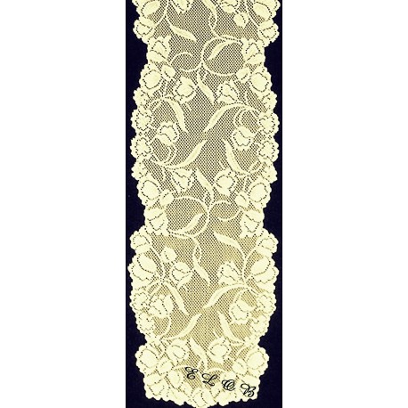 Table Runner Dutch Garden 14x72 Ivory Oxford House