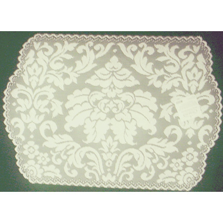 Placemats Heritage Damask Pearl 14x20 Set Of (6) Heritage Lace