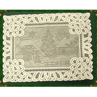 Placemat Winter Scene 14x19 Ivory Set Of (4) Oxford House