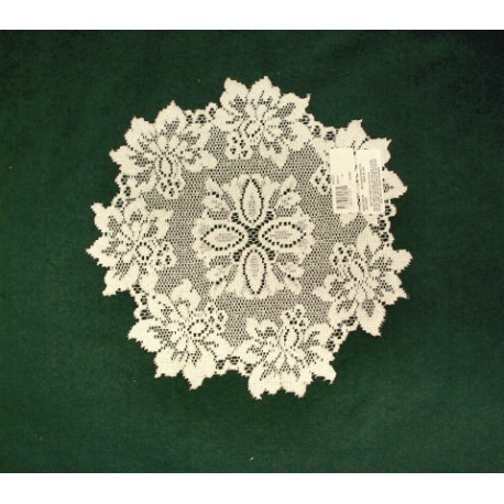 Savoy Lace Doily Ivory 13 Round Set Of (2)Oxford HOuse