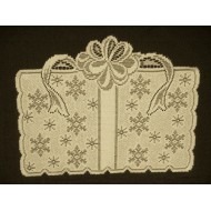 Placemats Gift Of Snow 14x18 Cream/Gold Lame Set Of (4) Oxford House