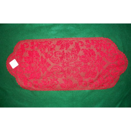 Heritage Damask 14x34 Red Table Runner Heritage Lace