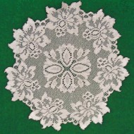 Doilies Savoy Silver Lame 13 Round Set Of (2) Oxford House