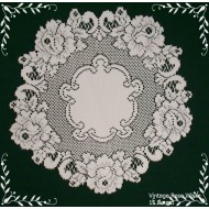 Doilies Vintage Rose White 15 Round Set Of (2) Heritage Lace