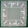 Harbor Lights 42x42 White Table Topper Heritage Lace