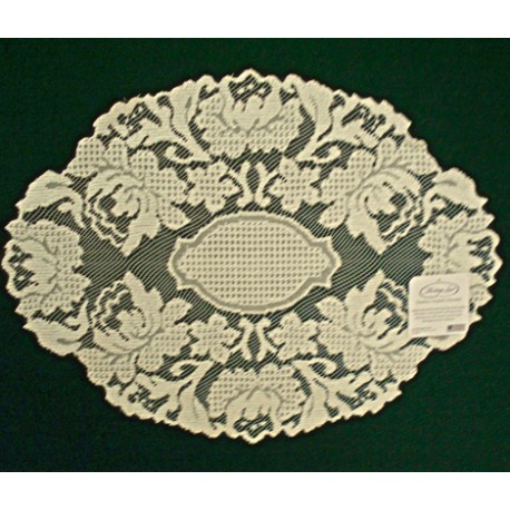 Doily Windsor 12 x 16 Ecru Set Of (2) Heritage Lace