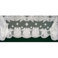 Mantel Scarf Glorious Angel 20x90 White Heritage Lace