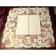 Autumn Elegance 34x34 Cream Table Topper Heritage Lace