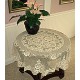 Victorian Rose 43 Inch Round Ecru Table Topper