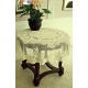 Victorian Rose 43 Inch Round Ecru Table Topper