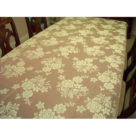 Tablecloth Rose Bouquet 60x84 Ivory Oxford House