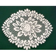 Doily Rose Off White 12 x 15 Set Of (2) Heritage Lace