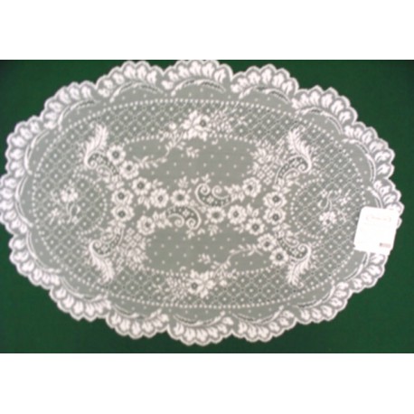 Floret Placemat 14x20 White Set Of (4) Heritage Lace