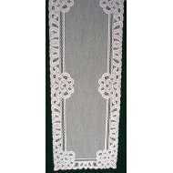 Battenburg Paisley 14x70 White Table Runner Oxford House