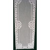 Battenburg Paisley 14x70 White Table Runner Oxford House