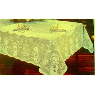 Tablecloths Snowman Family 60x82 Rectangle Ivory Heritage Lace