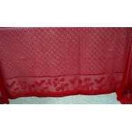 Tablecloth Holly Vine Rectangle 70x90 Red Heritage Lace