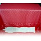 Holly Vine Rectangle 70x90 Red Heritage Lace